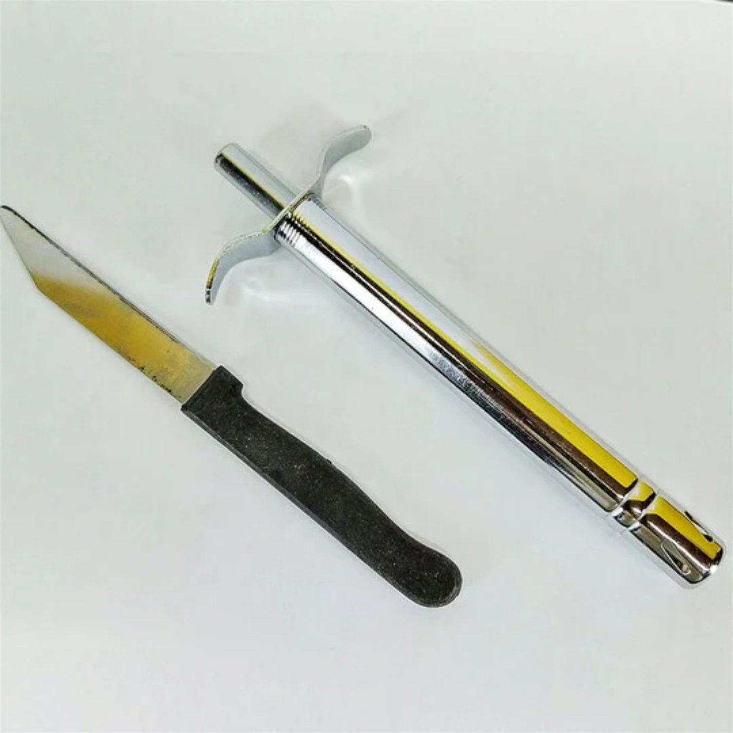 Stainless Steel Kitchen Gas Lighter & Knife Combo - Unikaart