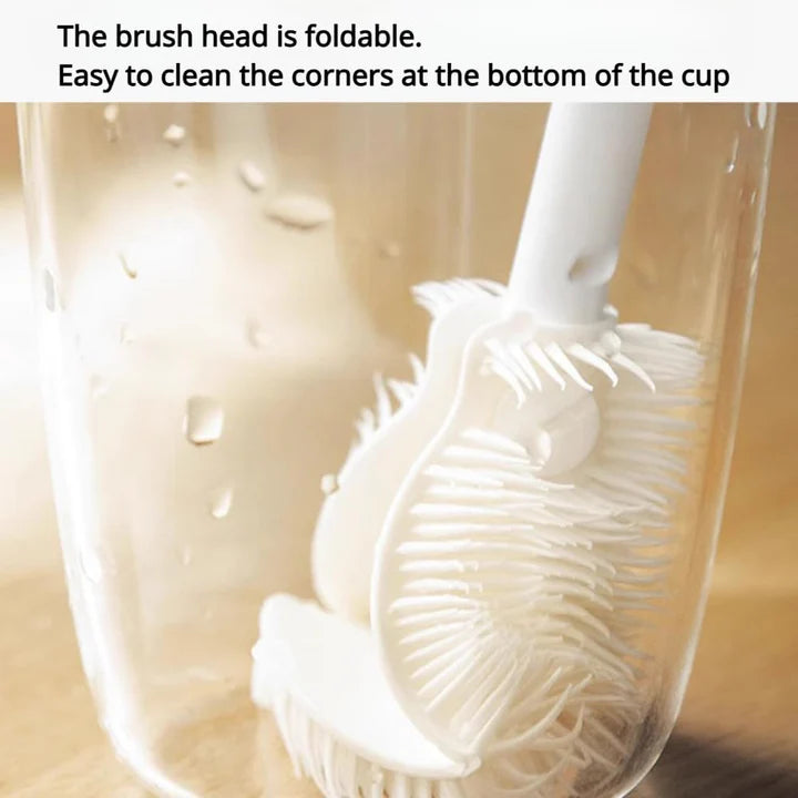 Long Handle Silicone Bottle Cleaning Brush x 2 (Pair of Brushes) - Unikaart