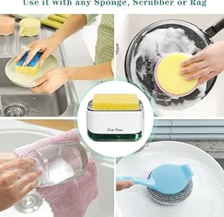 2-in-1 Kitchen Soap Dispenser with Sponge Holder