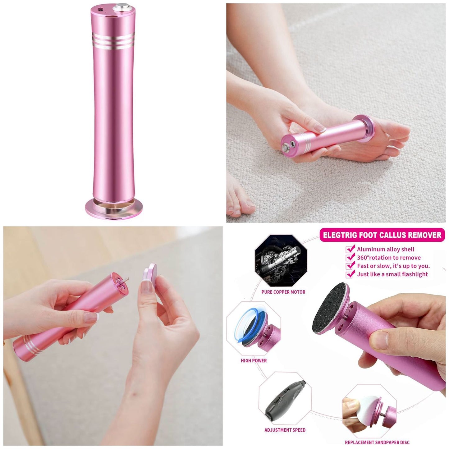 Electric Foot Callus Remover, Adjustable Foot  Speed, Professional Foot Repair Tool