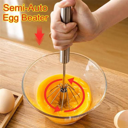 Semi-Automatic – Stainless Steel Egg Beater