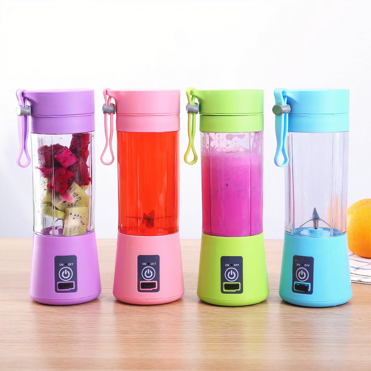 Mini Portable Blender – 380ml USB Juicer with 6 Stainless Steel Blades - Unikaart