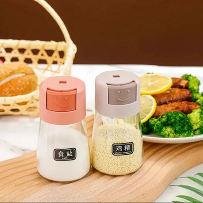 2 Press-Type Oil Spray Bottle with 3 Spices Jar - Unikaart