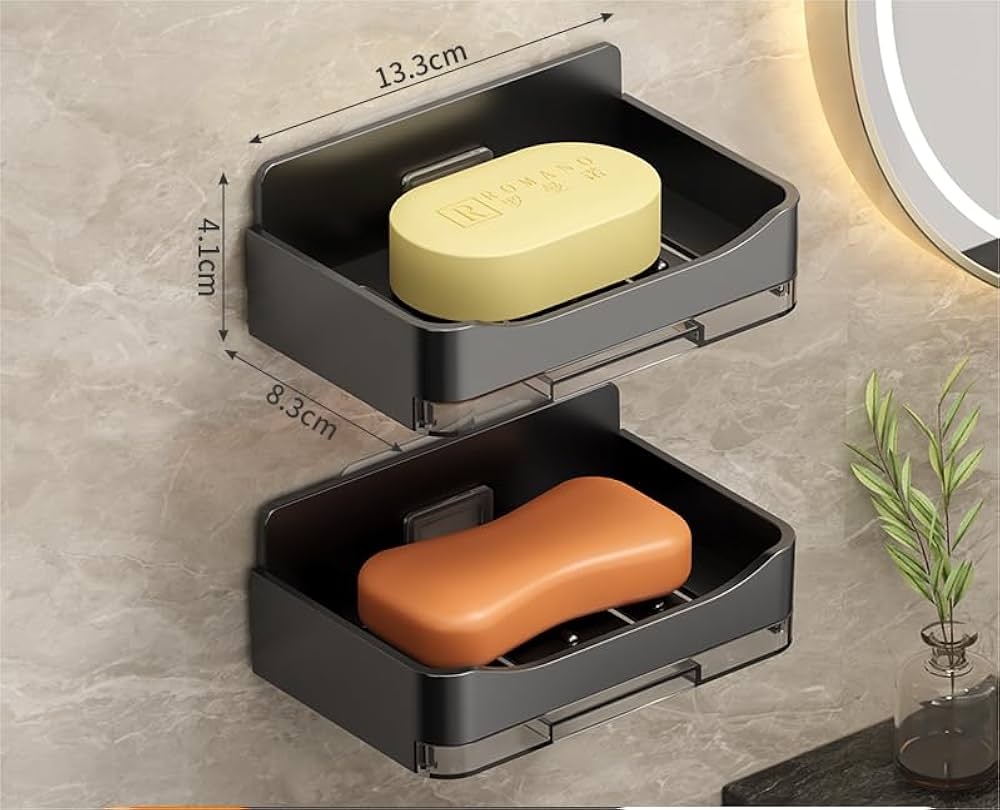 Soap Dish Wall Mounted Sponge Holder With Drainer