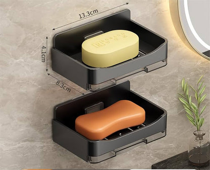 Soap Dish Wall Mounted Sponge Holder With Drainer