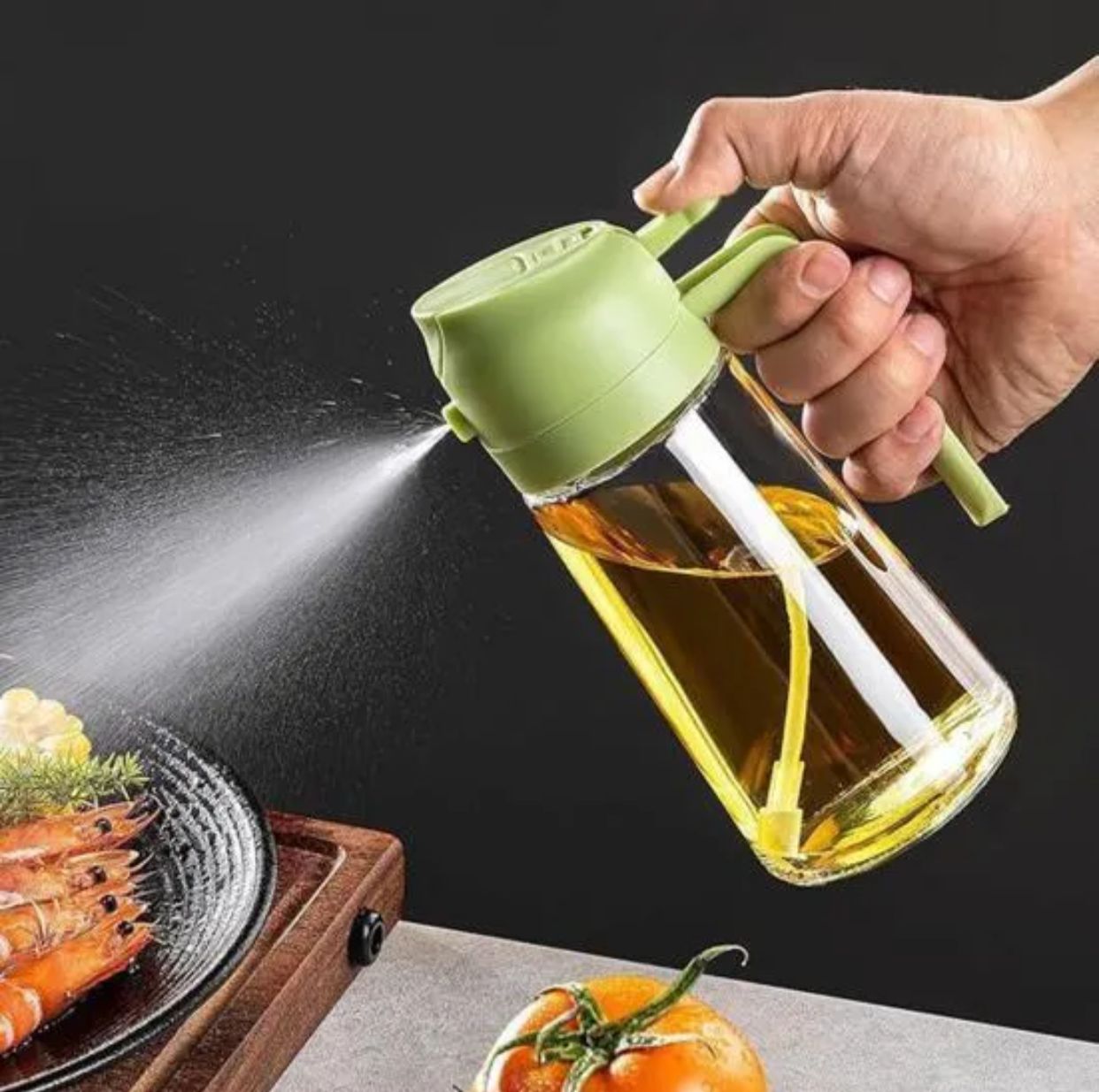 2-in-1 Glass Oil Dispenser and Sprayer - Unikaart