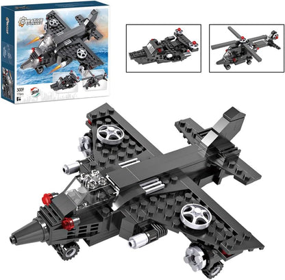 3-in-1 Fighter Jet Building Sets – Military War Plane Building Kit