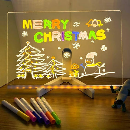 Acrylic Erase Board - Clear LED  Light Up Message Board