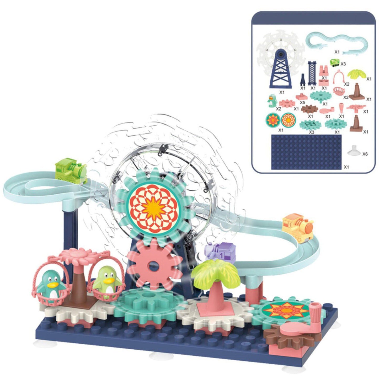 Ferris Wheel Building Block Track Set – Funfair & Amusement Park Play Set