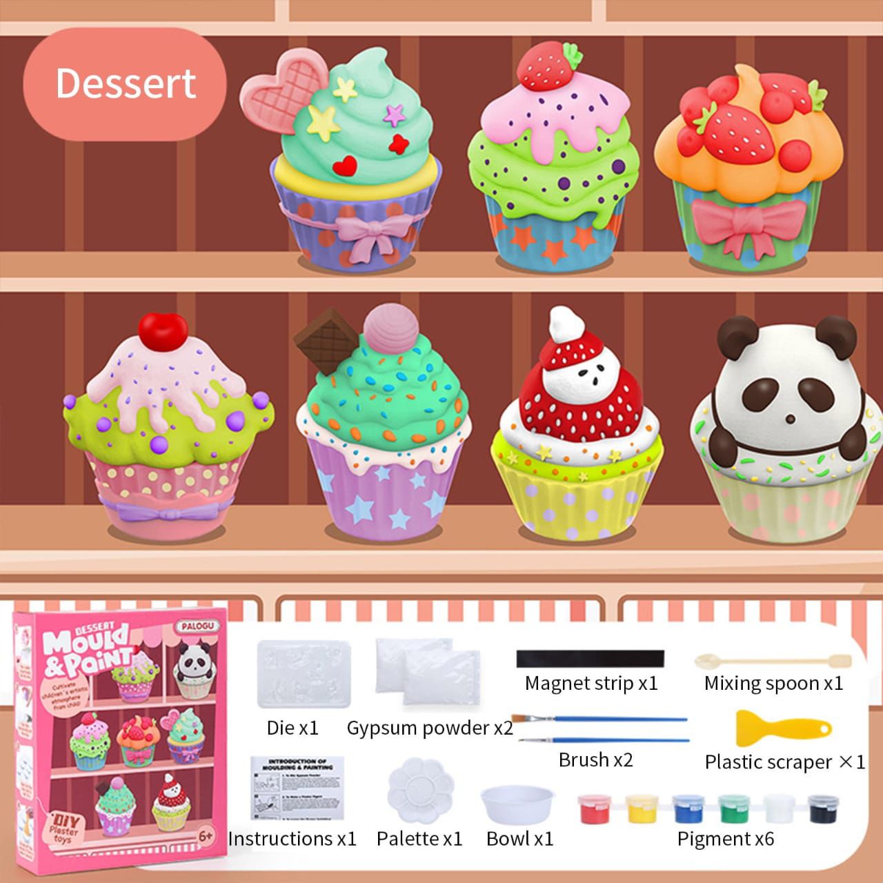 Kids Desert Plaster Art & Paint Set