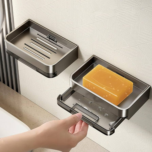 Soap Dish Wall Mounted Sponge Holder With Drainer