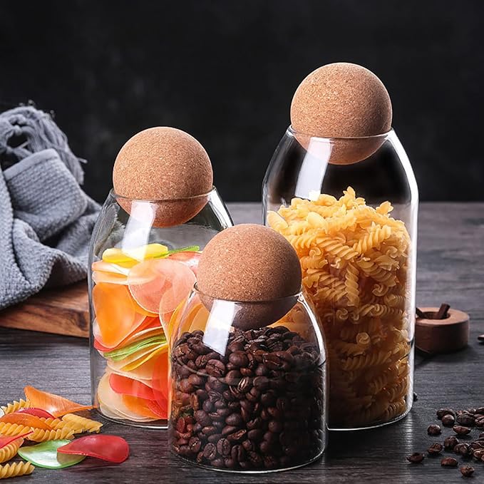 Wooden Lid Ball Jars – Vintage Glass Storage Jars with Wooden Tops - Unikaart