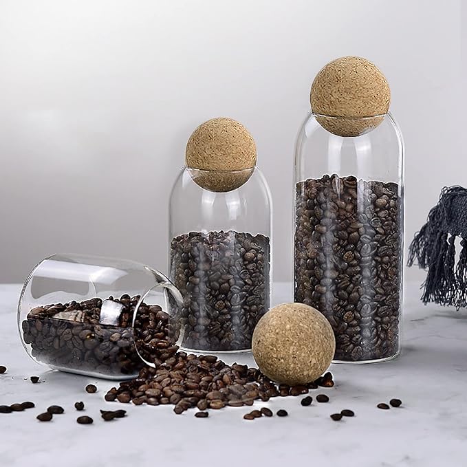 Wooden Lid Ball Jars – Vintage Glass Storage Jars with Wooden Tops - Unikaart