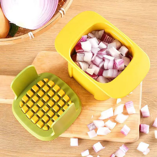 Manual 2-in-1 Veggie Chopper and Slicer for Effortless Prep - Unikaart