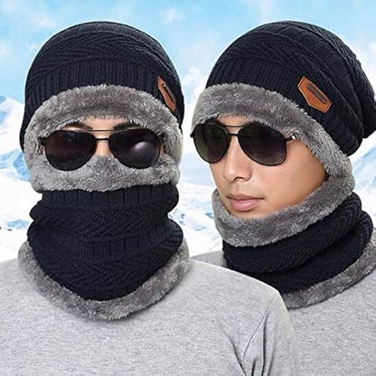 Wool Cotton Winter 2 in 1 Neck Cover Cap  for Men & Women