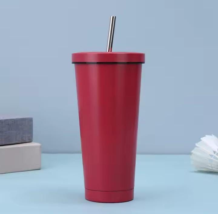 Stainless Steel Coffee Tumbler with Straw & Lid (700 ml) - Unikaart