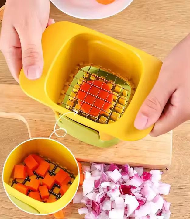 Manual 2-in-1 Veggie Chopper and Slicer for Effortless Prep - Unikaart