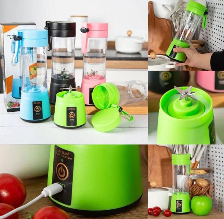 Mini Portable Blender – 380ml USB Juicer with 6 Stainless Steel Blades - Unikaart