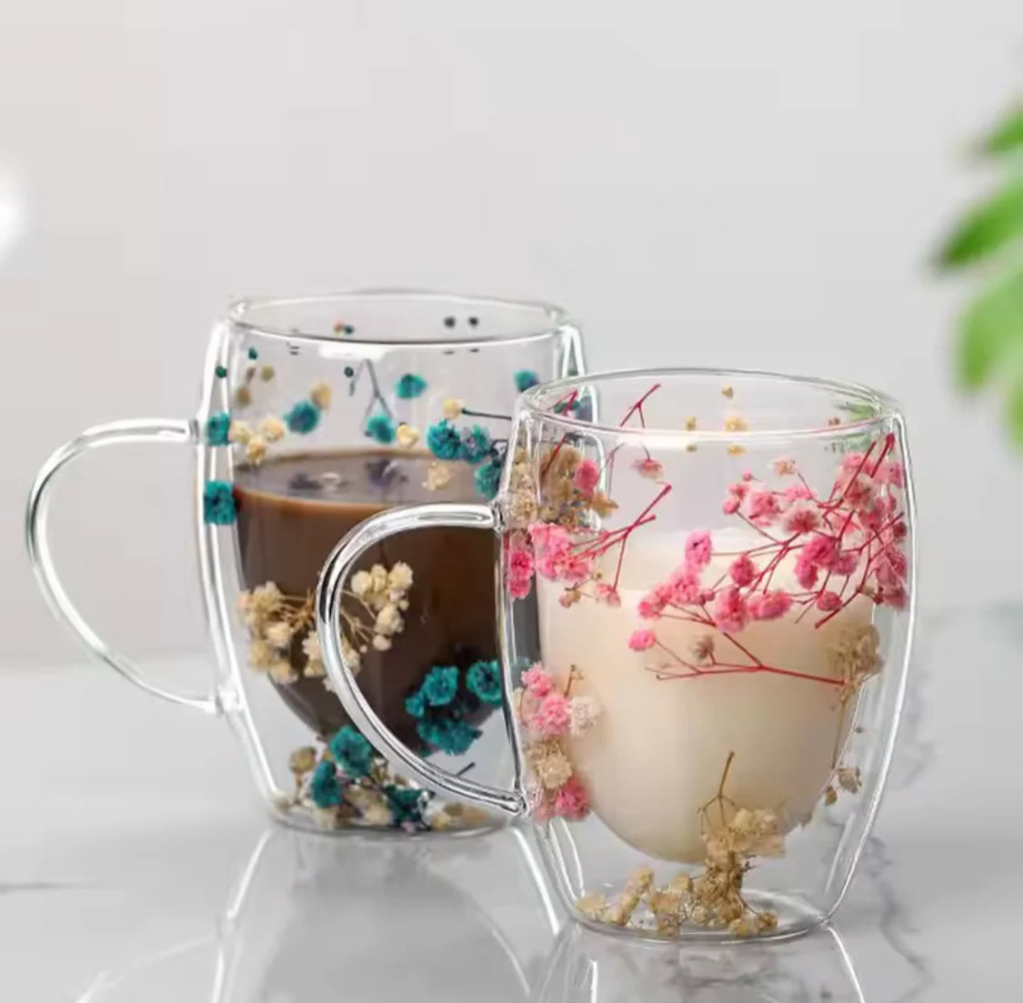 Double Wall Glass Cup with Handle – Transparent Espresso Mug