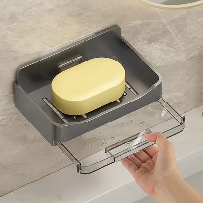 Soap Dish Wall Mounted Sponge Holder With Drainer