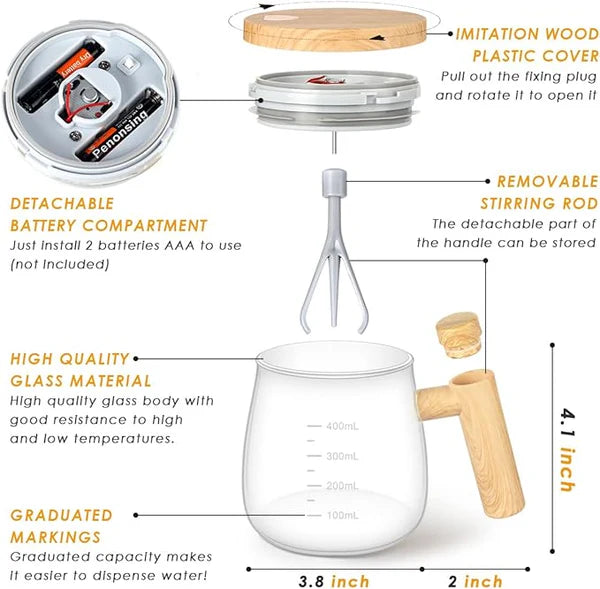 Electric Coffee Mixing Mug (400ml) - Unikaart