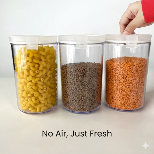 Pack of 3 Tight Food Storage Jar