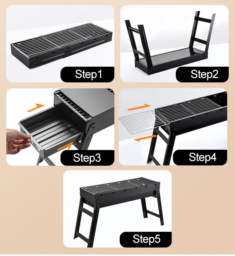 Portable Folding BBQ Grill - Unikaart