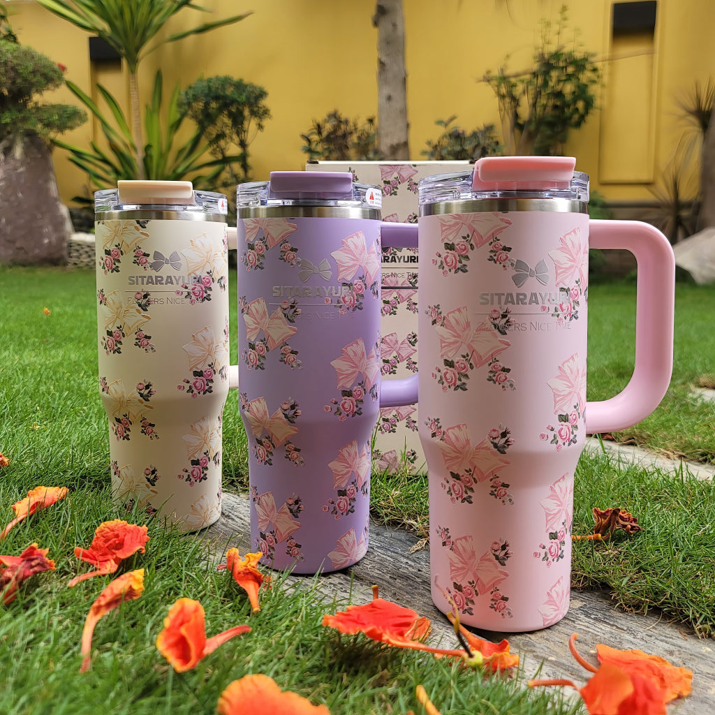 SITARAYURI 30oz Stainless Steel Insulated Tumbler with Handle
