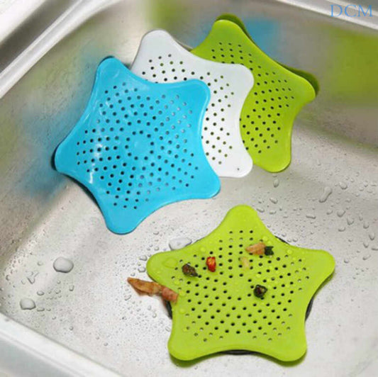 Pack of 3 – Silicone Starfish Drain Catcher – Bathroom & Kitchen Strainer