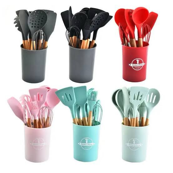 Silicone Spoons Set of 12pcs - Unikaart