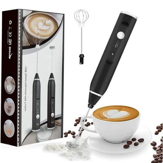 Rechargeable Electric Milk Frother – 3-Speed Handheld Mixer - Unikaart