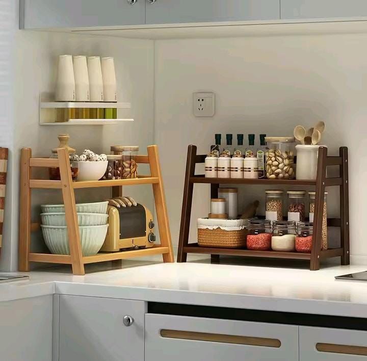 Bamboo Countertop & Spice Rack