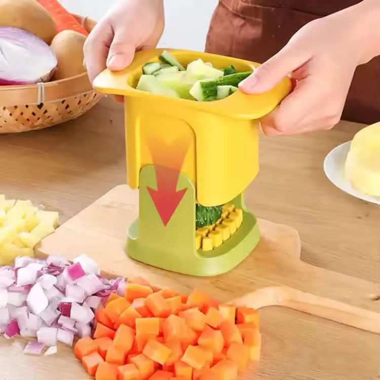 Manual 2-in-1 Veggie Chopper and Slicer for Effortless Prep - Unikaart