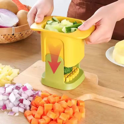 Manual 2-in-1 Veggie Chopper and Slicer for Effortless Prep - Unikaart