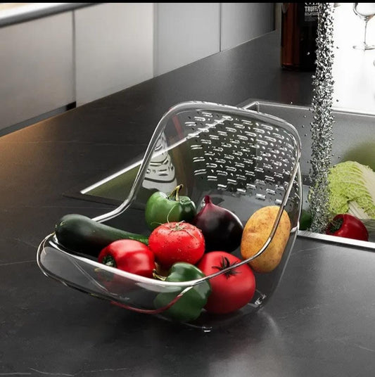 Kitchen Wash Bowl with Built-In Drain Holes