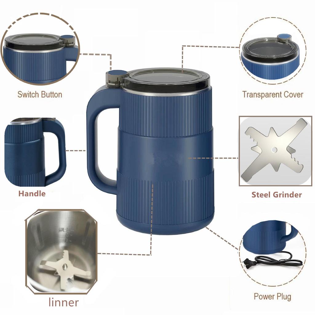 Electric Coffee & Spice Grinder, Household Small Powder Grinding  Machine with Stainless Steel Blade, Coffee Bean/Dry Herb