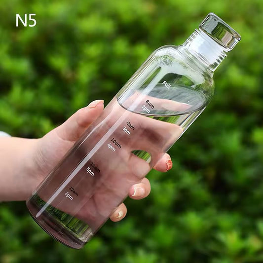 Transparent Plastic Water Bottle with  Leakproof Cap
