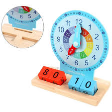 Wooden Alarm Clock – Educational Toy  for Kids