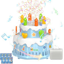 Birthday Cake Bubble Blower – Automatic Bubble Machine for Kids