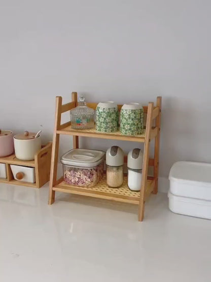 Bamboo Countertop & Spice Rack