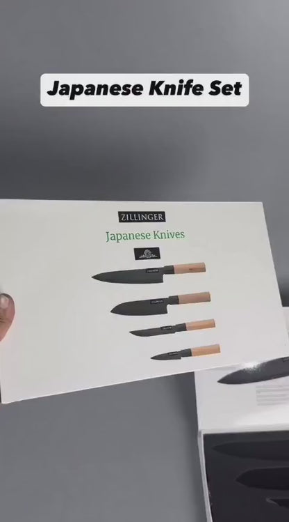 Zillinger Japanese Knifes Set - 4 Pcs
