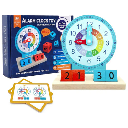 Wooden Alarm Clock – Educational Toy  for Kids